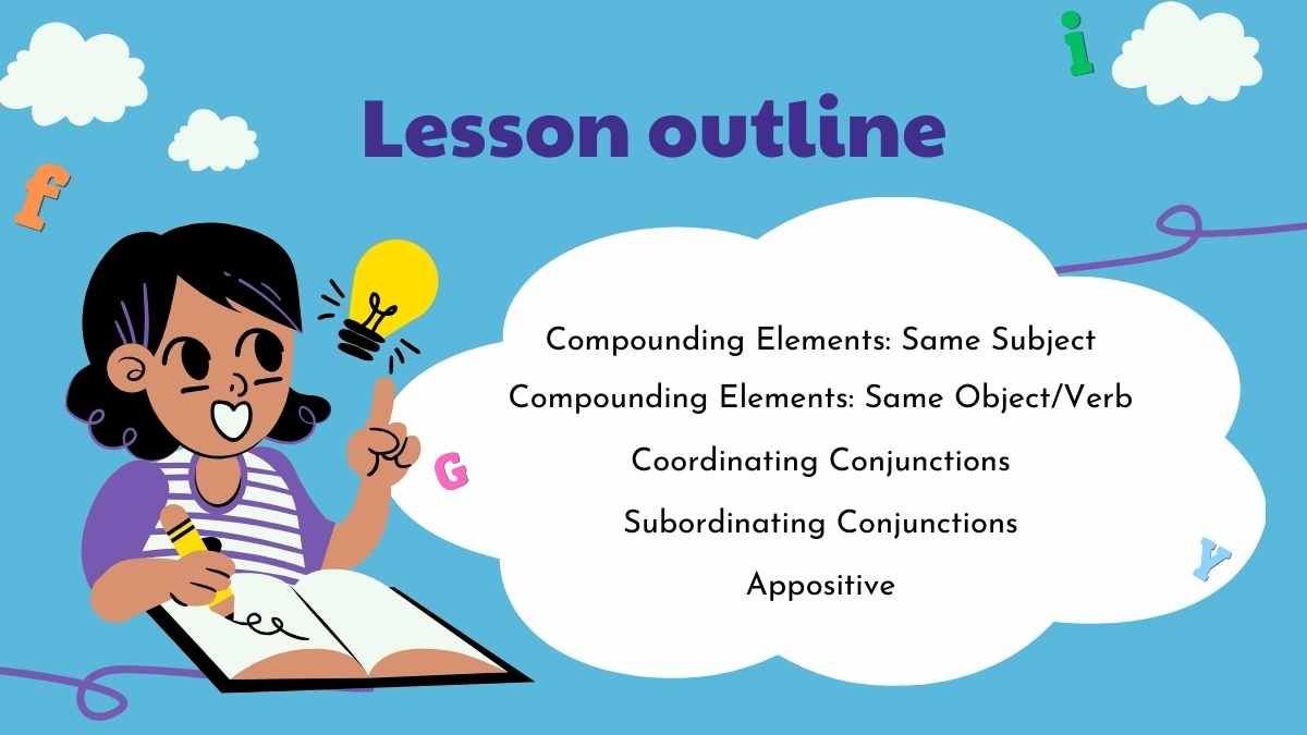 Sentence Craft and Combining Sentences Lesson for Middle School - slide 4