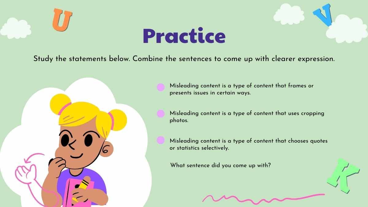 Sentence Craft and Combining Sentences Lesson for Middle School - slide 10