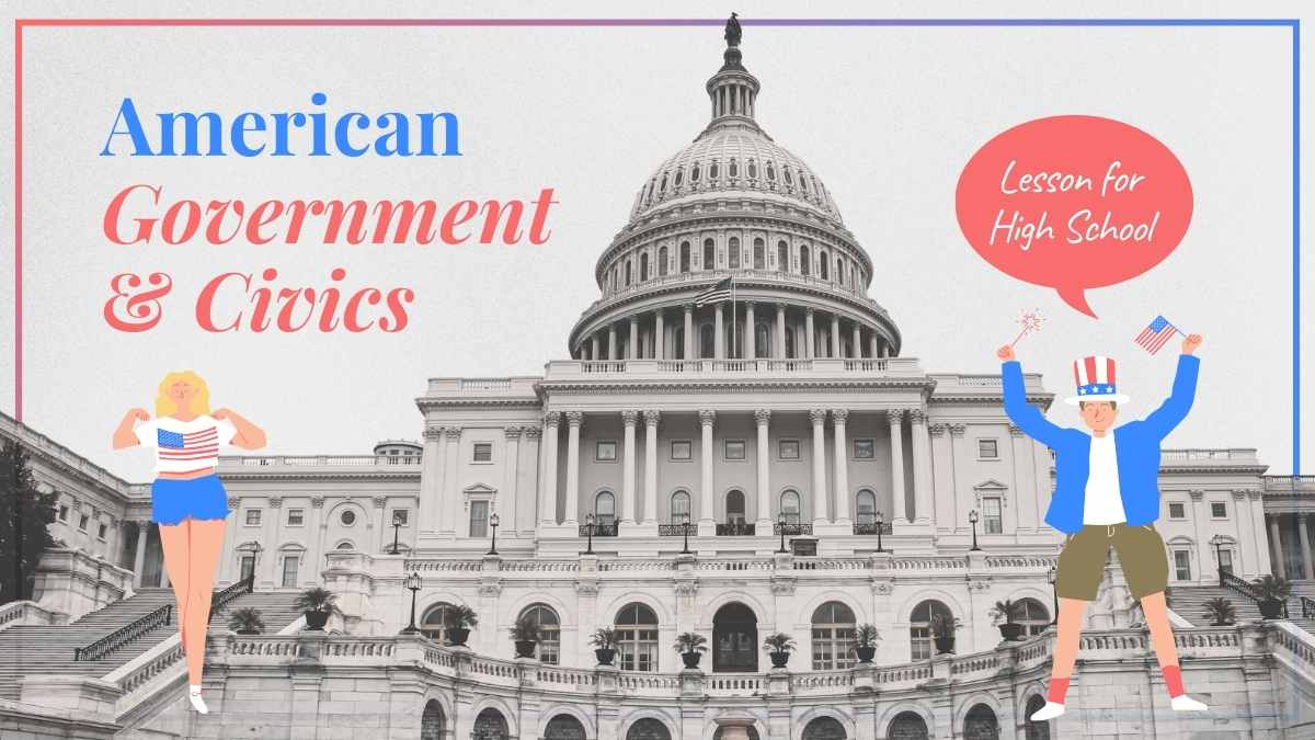 Simple American Government and Civics Lesson for High School - slide 1