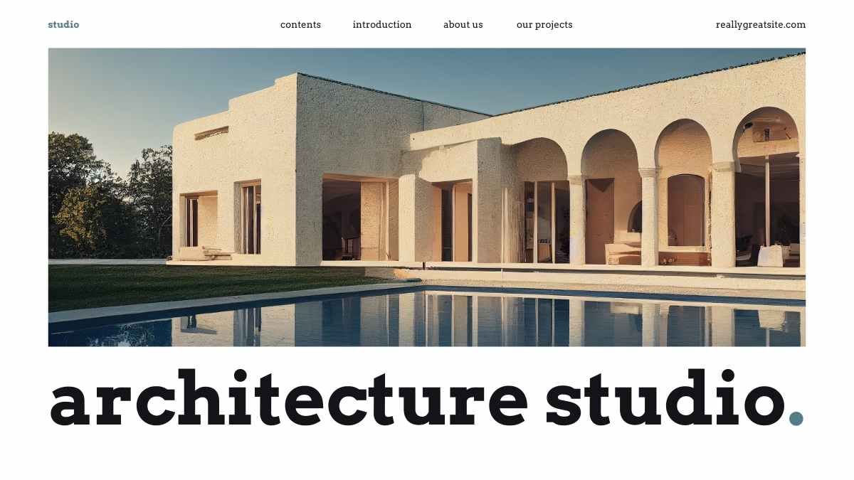 Simple Architecture Studio Brand Slides - diapositiva 2