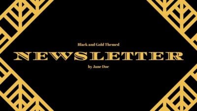 Simple Art Deco Newsletter Slides