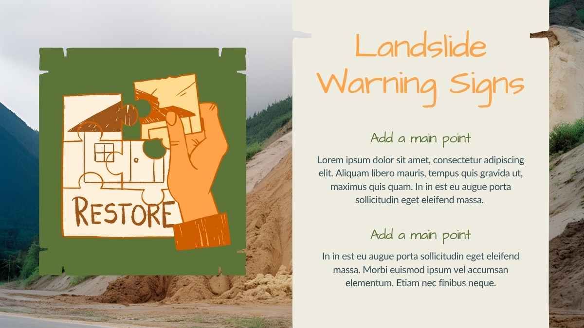 Simple Biology Subject for High School: Natural Disasters – Landslide - slide 10