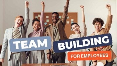 Simple Bold Team Building for Employees Slides