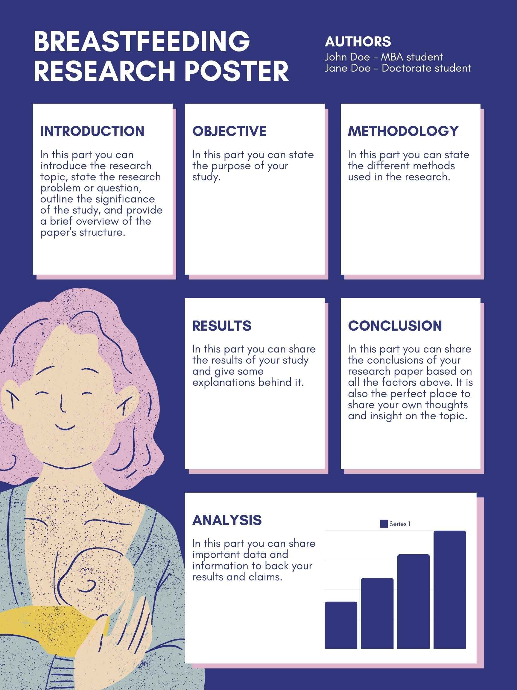 Simple Breastfeeding Research Poster - diapositiva 1