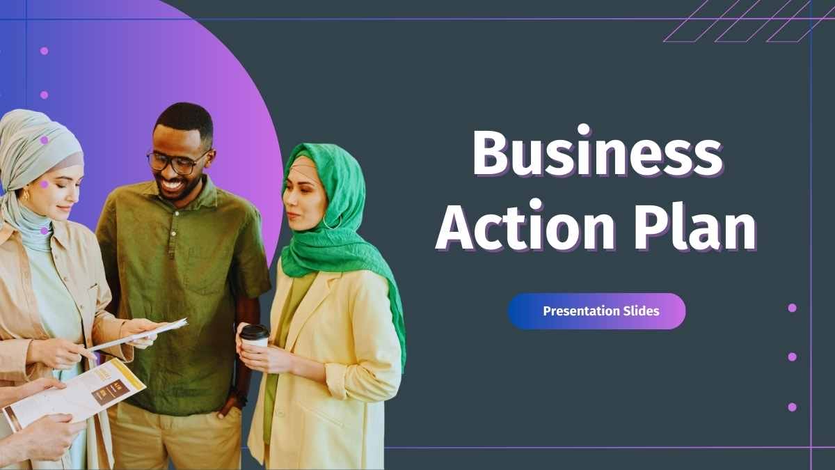 Simple Business Action Plan Slides - slide 1