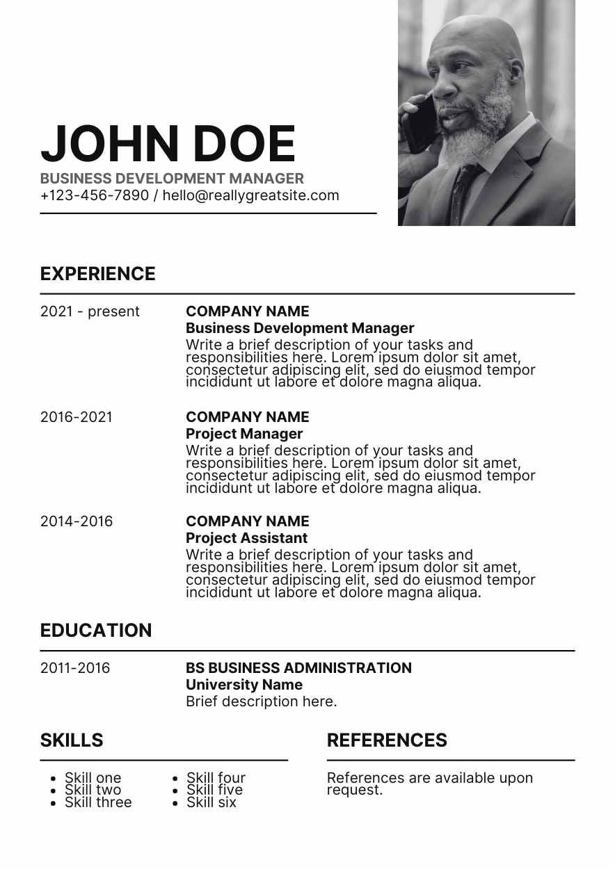 Simple Business Development Manager CV Resume - slide 2