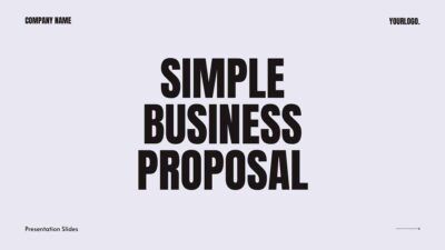 Simple Business Proposal Slides