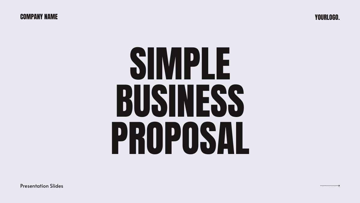 Simple Business Proposal Slides - slide 1