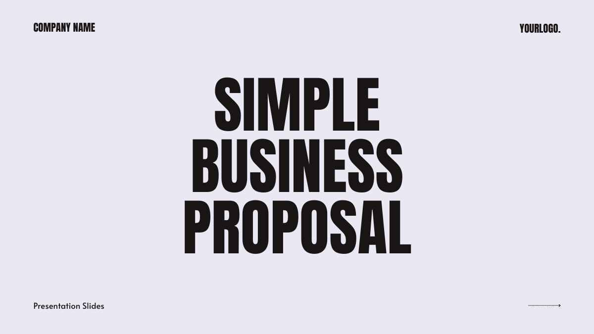 Simple Business Proposal Slides - diapositiva 1