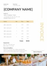 Simple Catering Invoice Template