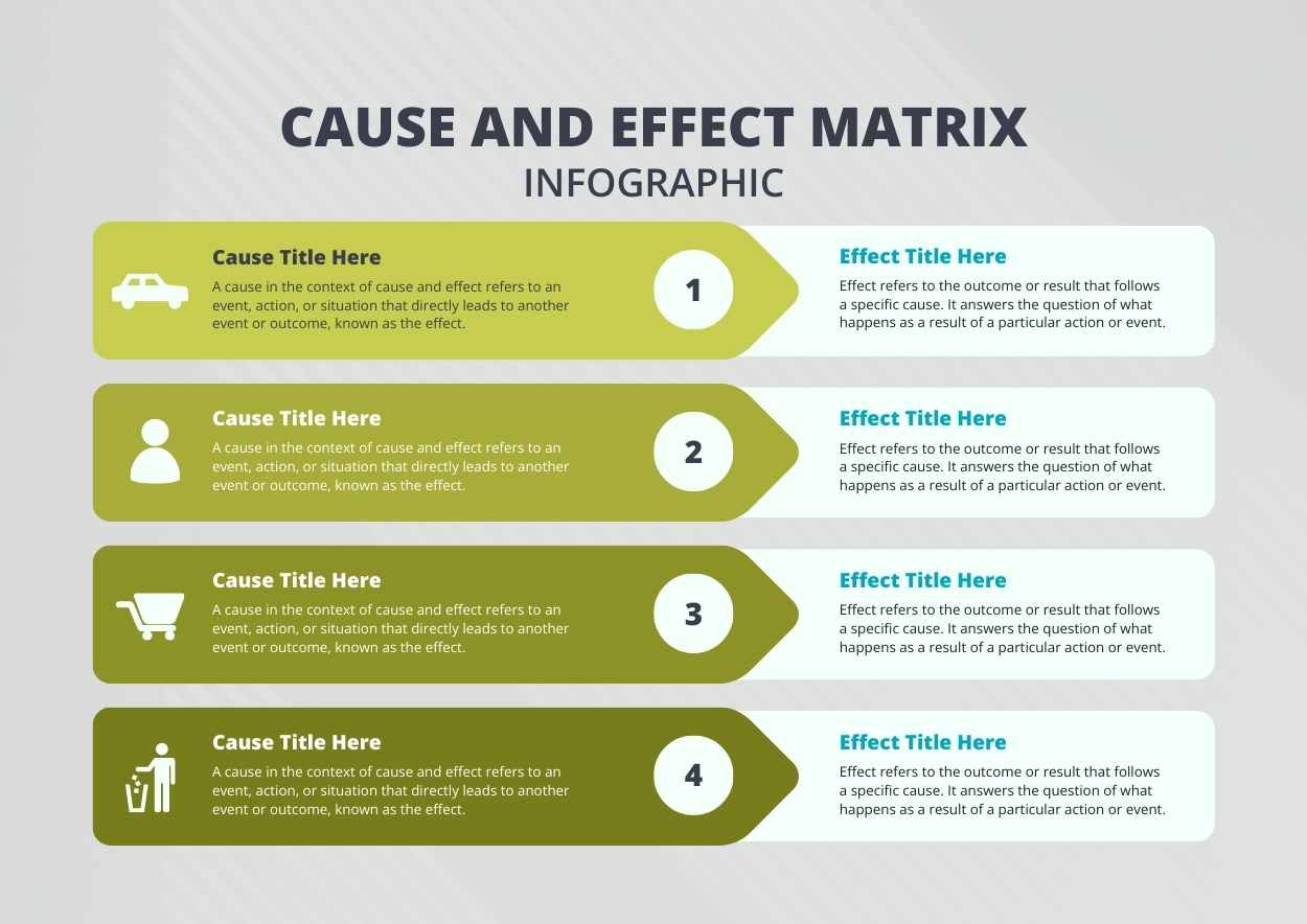 Simple Cause And Effect Matrix Infographic - slide 2