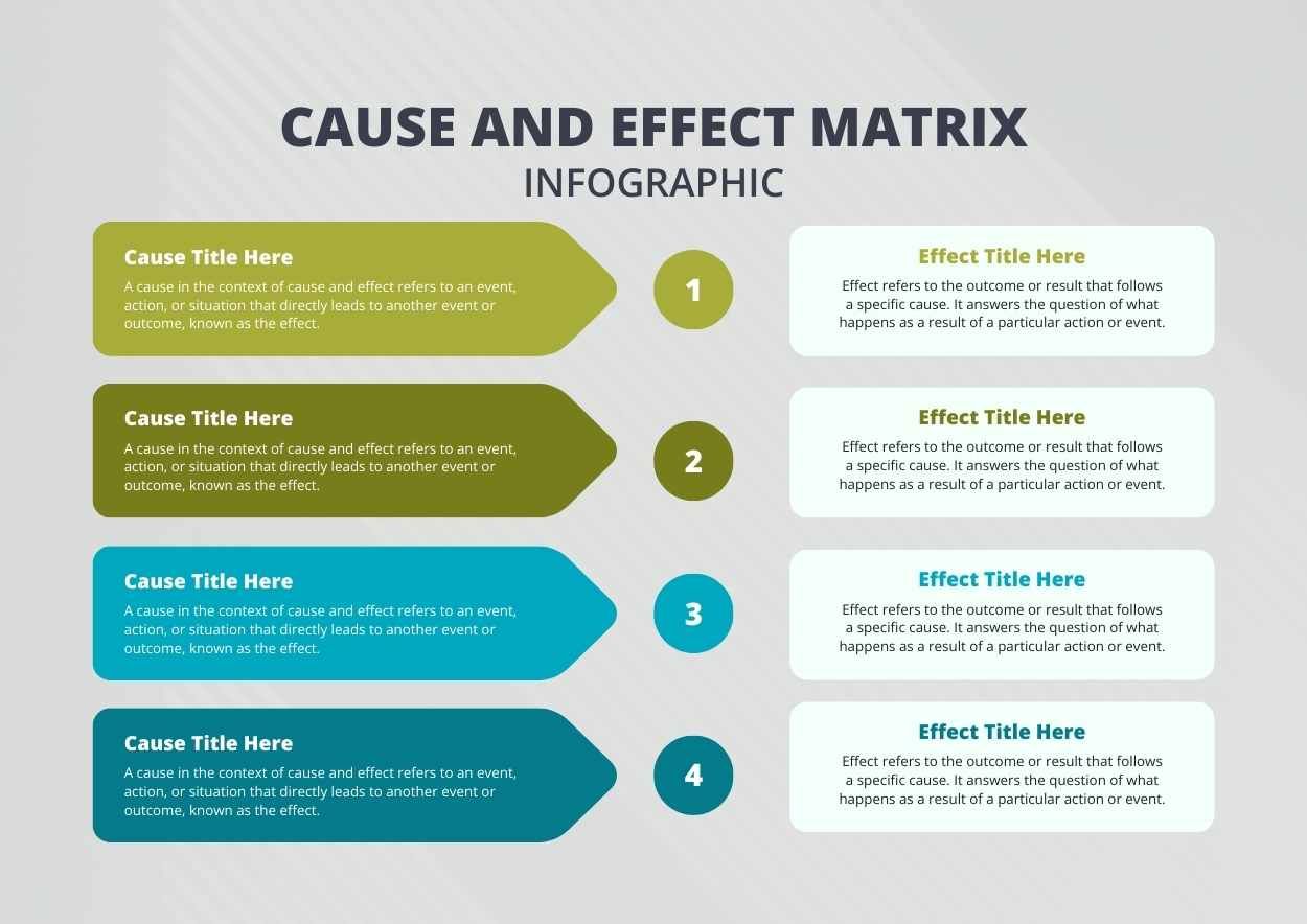 Simple Cause And Effect Matrix Infographic - slide 3