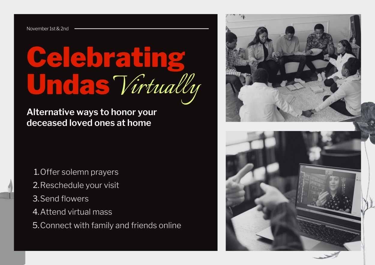 Simple Celebrating Undas Virtually Poster - slide 2