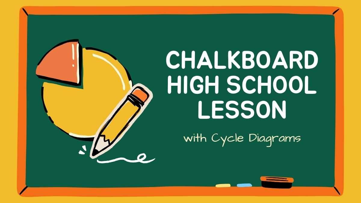 Simple Chalkboard High School Lesson with Cycle Diagrams - slide 1