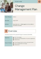 Simple Change Management Plan