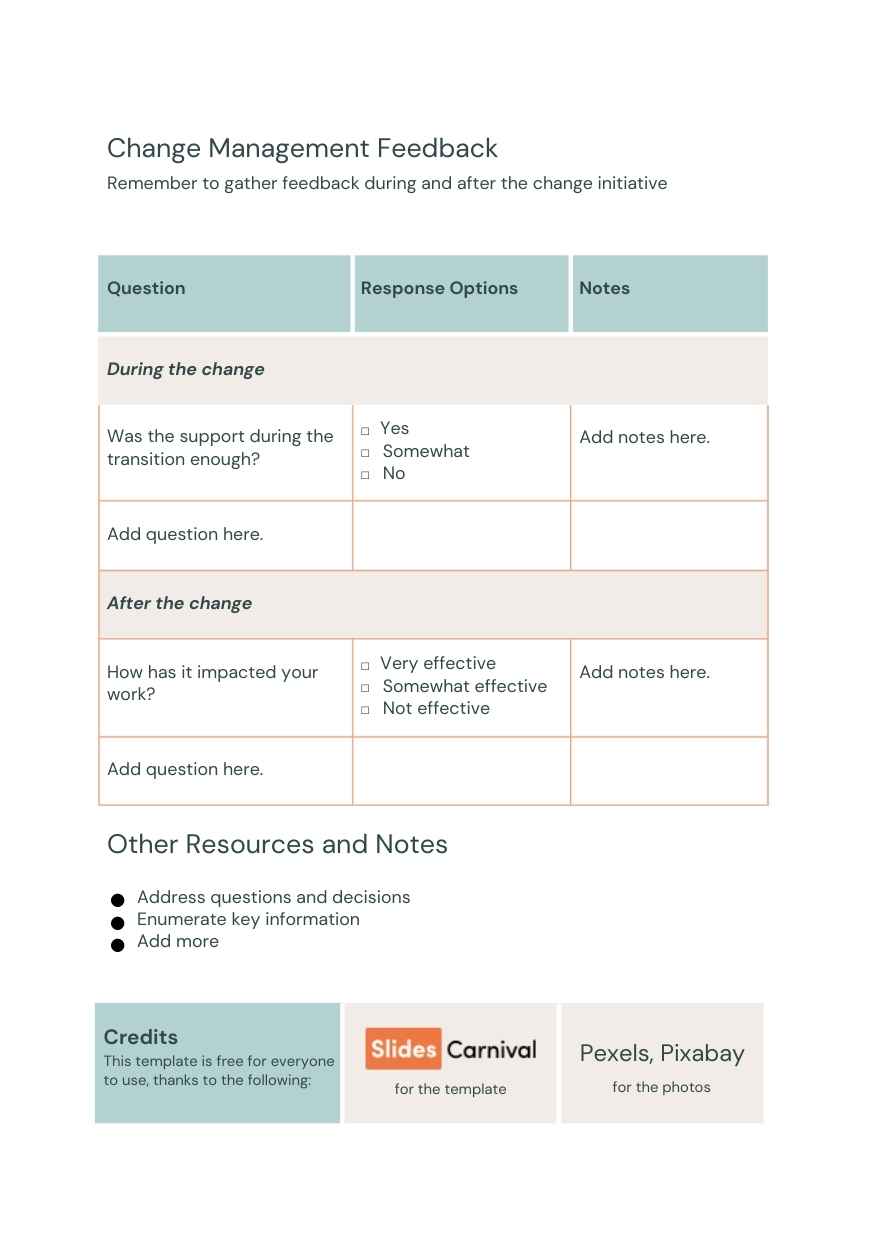 Simple Change Management Plan - slide 5