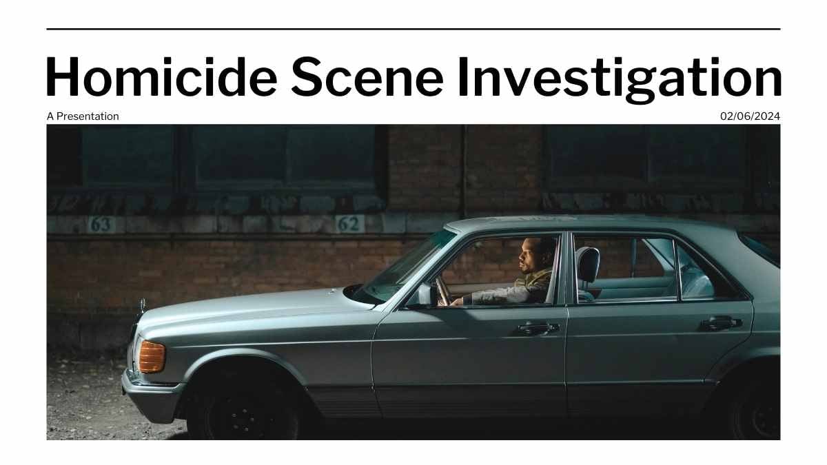 Simple Clean Homicide Scene Investigation Slides - slide 1