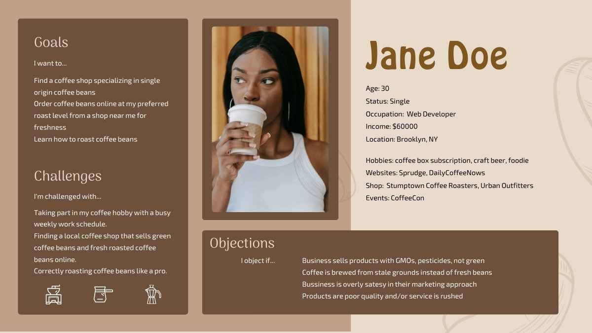 Simple Coffee Shop User Persona Slides - slide 14