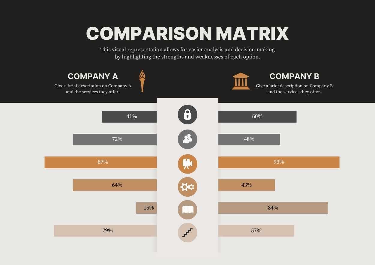 Simple Comparison Matrix Infographic - slide 1