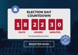 Slides Carnival Google Slides and PowerPoint Template Simple Countdown to Presidential Election Poster 1