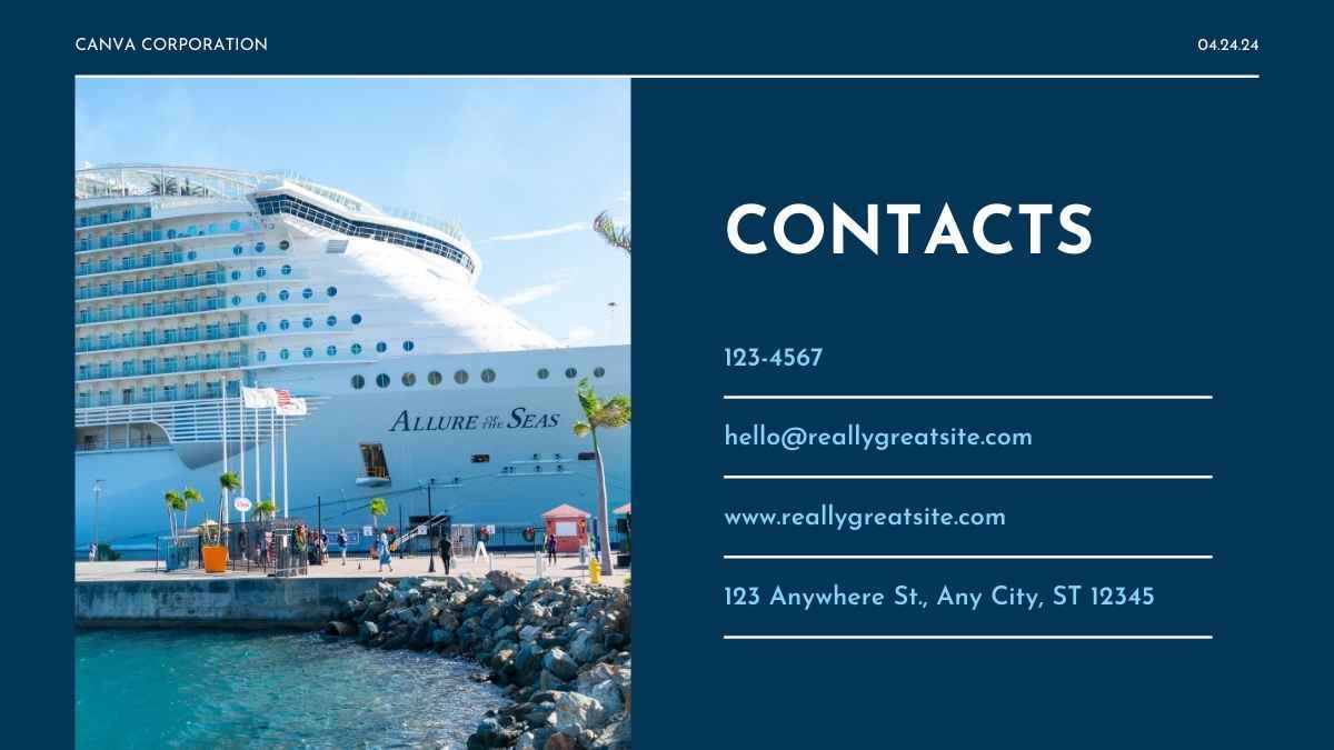 Simple Blue Cruise Ship Holidays Marketing Campaign - diapositiva 14