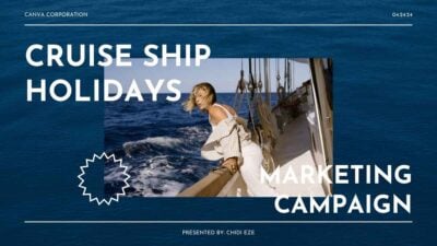 Simple Blue Cruise Ship Holidays Marketing Campaign