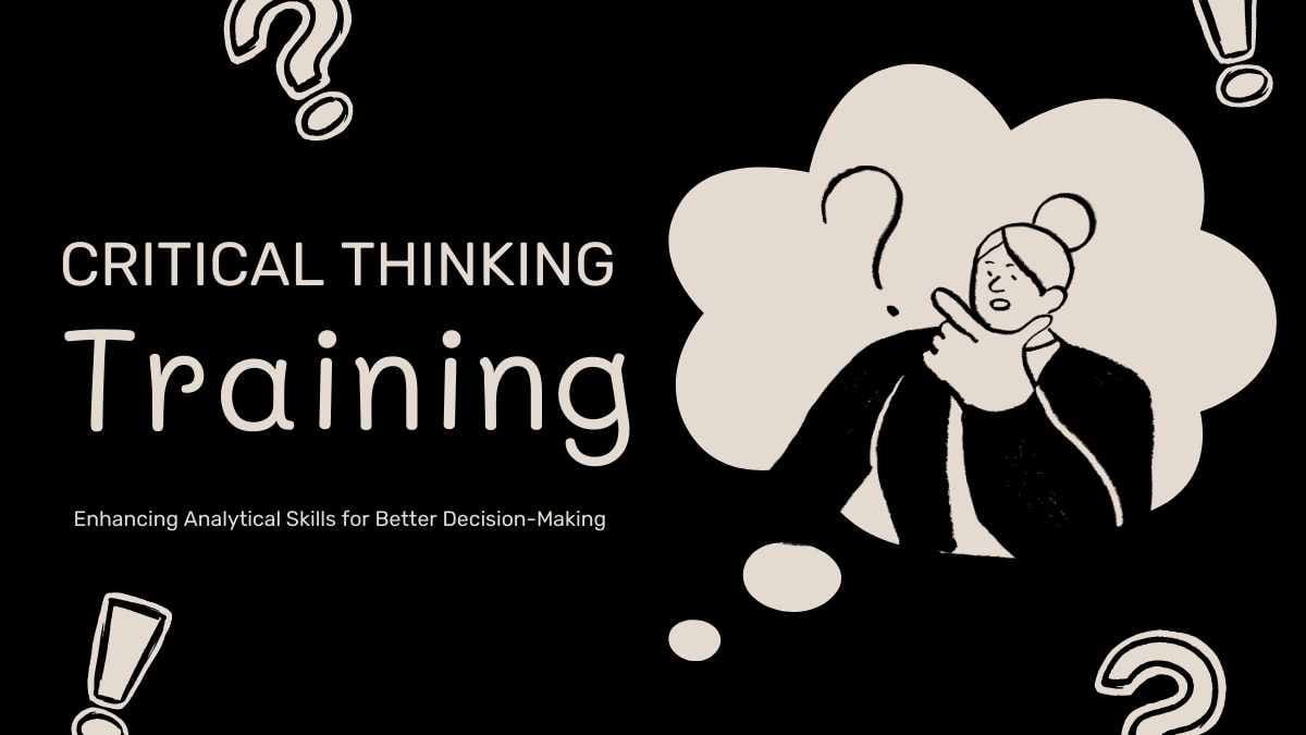 Simple Cute Critical Thinking Training Slides - slide 1