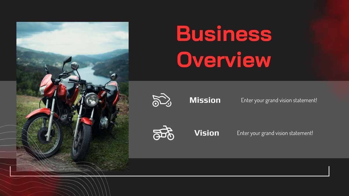 Simple Dark Motorcycle Shop Business Plan - diapositiva 6