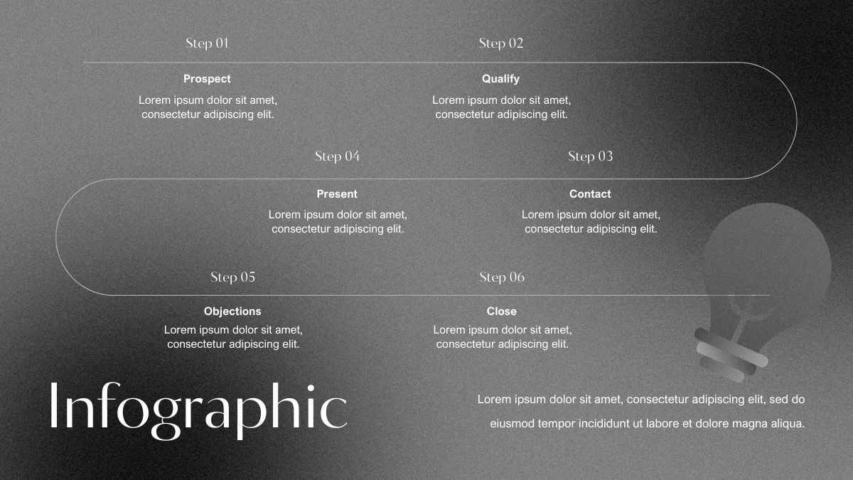 Simple Dark Sales Cycle Infographic - slide 10