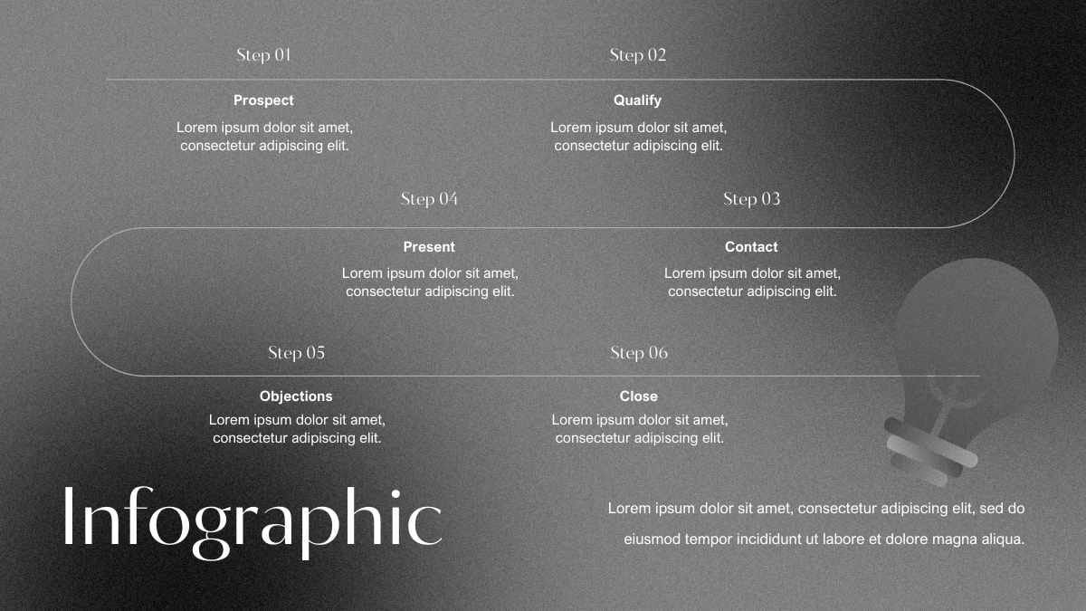 Simple Dark Sales Cycle Infographic - diapositiva 13