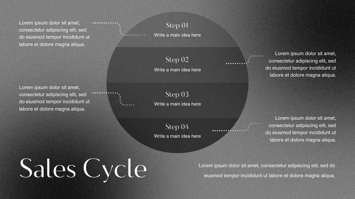 Simple Dark Sales Cycle Infographic - slide 12