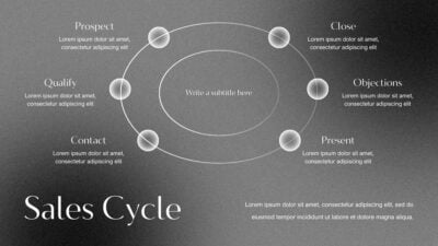 Simple Dark Sales Cycle Infographic