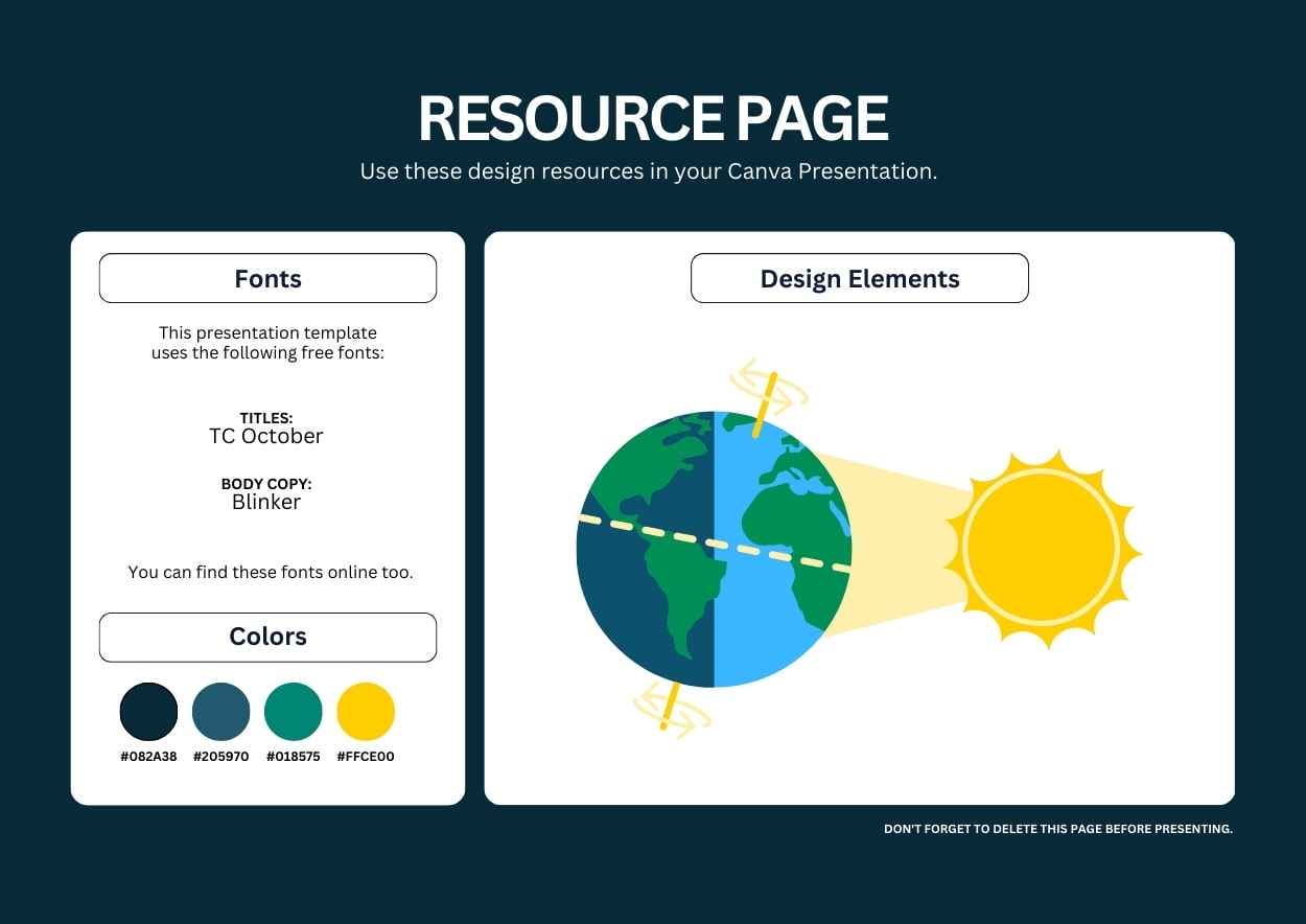 Simple Day and Night: Earth’s Rotation Poster - slide 5