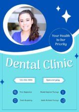 Simple Dental Clinic Poster for Dentist