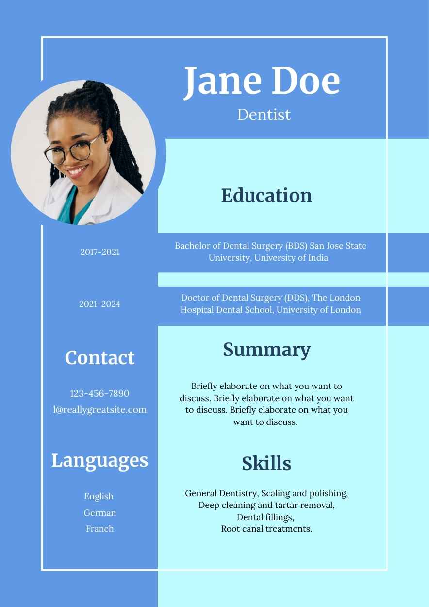 Simple Dentist CV Resume - slide 2