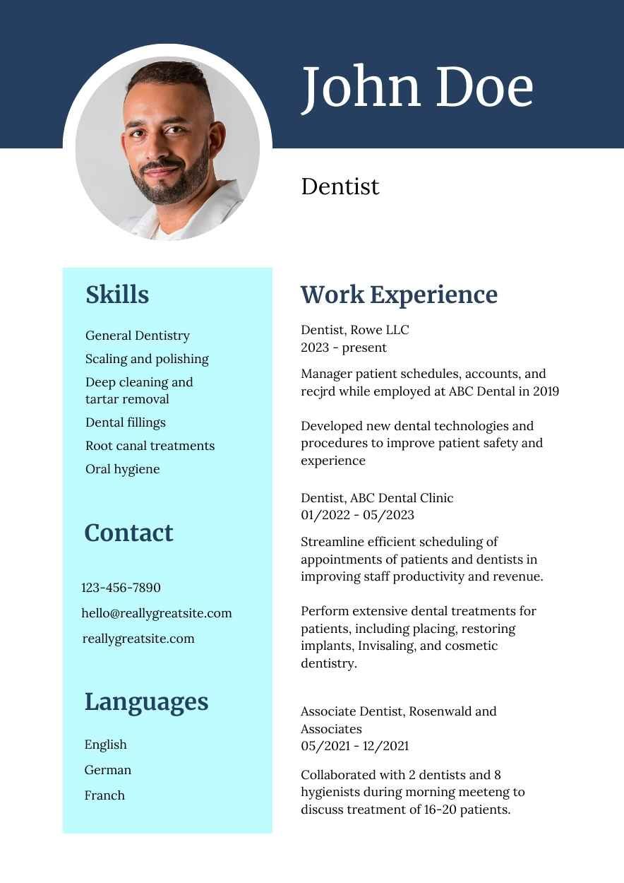 Simple Dentist CV Resume - slide 3