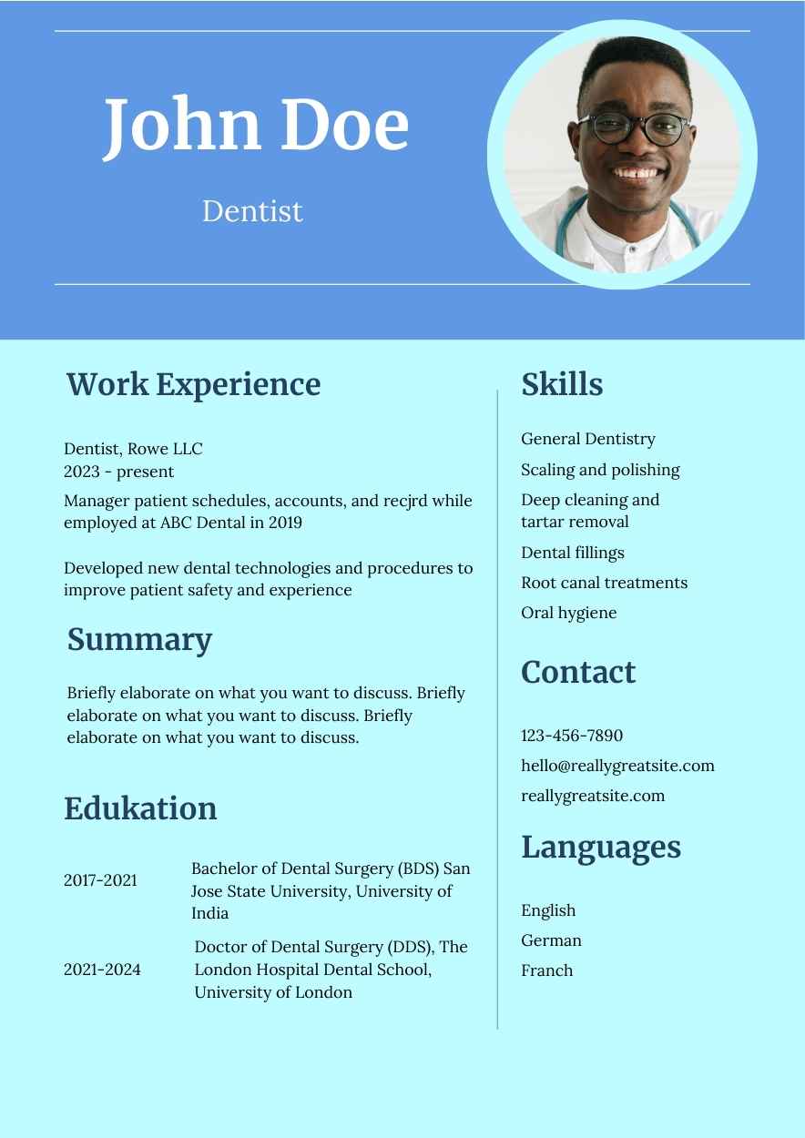 Simple Dentist CV Resume - slide 4