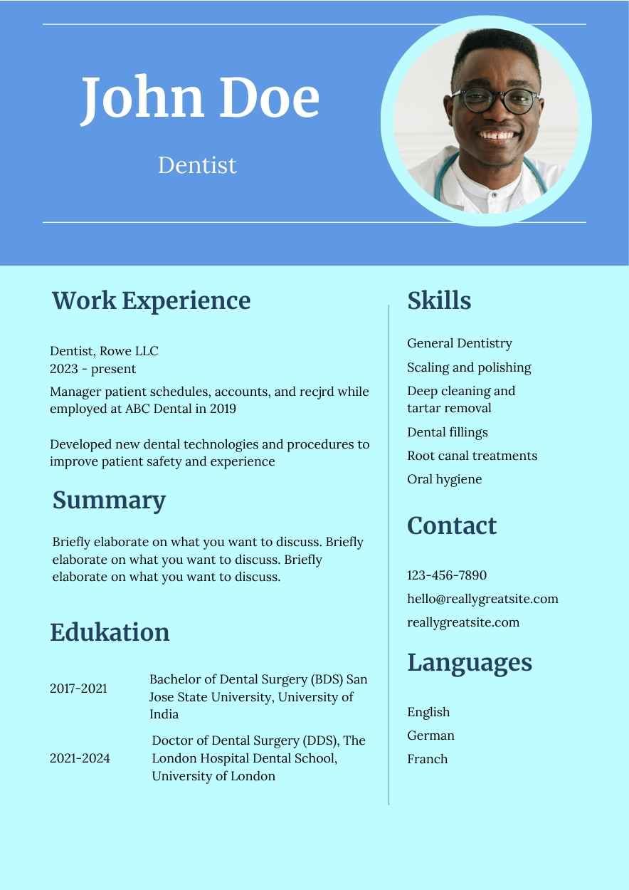 Simple Dentist CV Resume - diapositiva 4