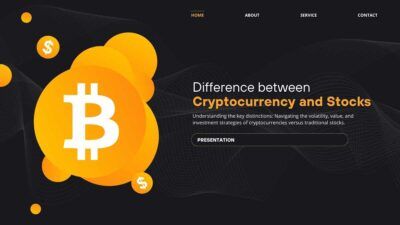 Slides Carnival Google Slides and PowerPoint Template Simple Difference between Cryptocurrency and Stocks 1