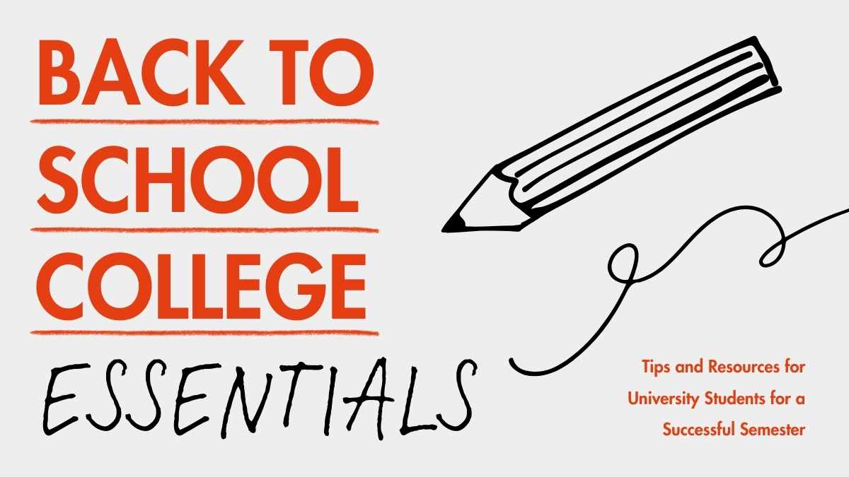 Simple Doodle Back to School College Essentials - slide 1