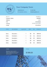 Slides Carnival Google Slides and PowerPoint Template Simple Electrical Contractor Invoice 1