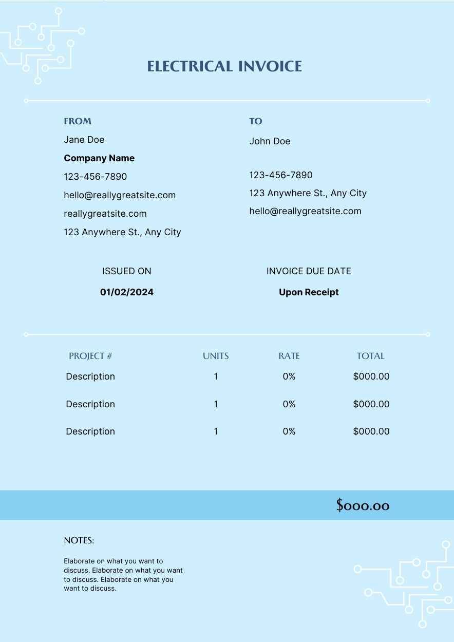 Simple Electrical Contractor Invoice - slide 5