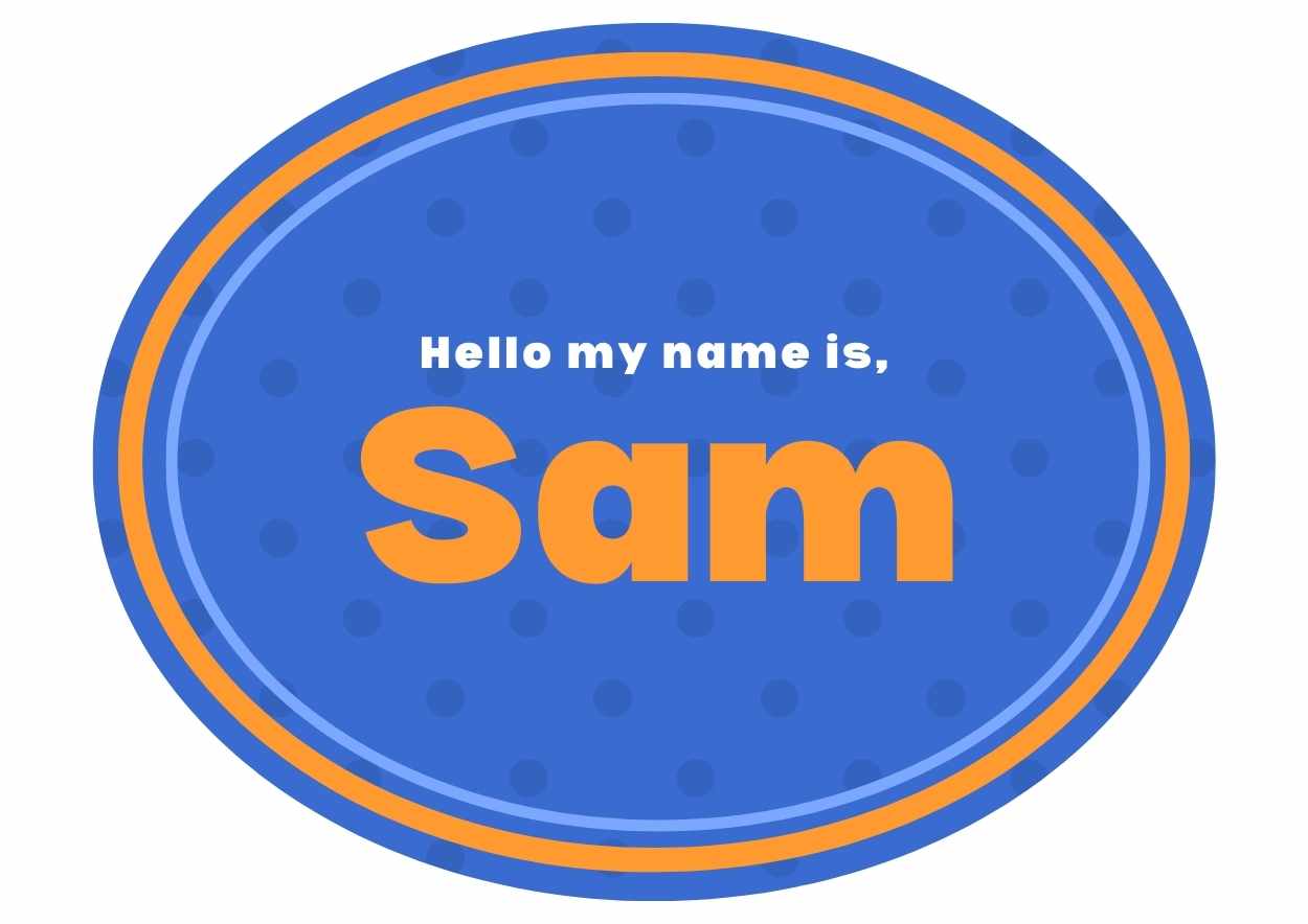 Simple Family Feud Name Tags for Teachers - slide 1