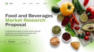 Slides Carnival Google Slides and PowerPoint Template Simple Food and Beverages Market Research Proposal Slides 1