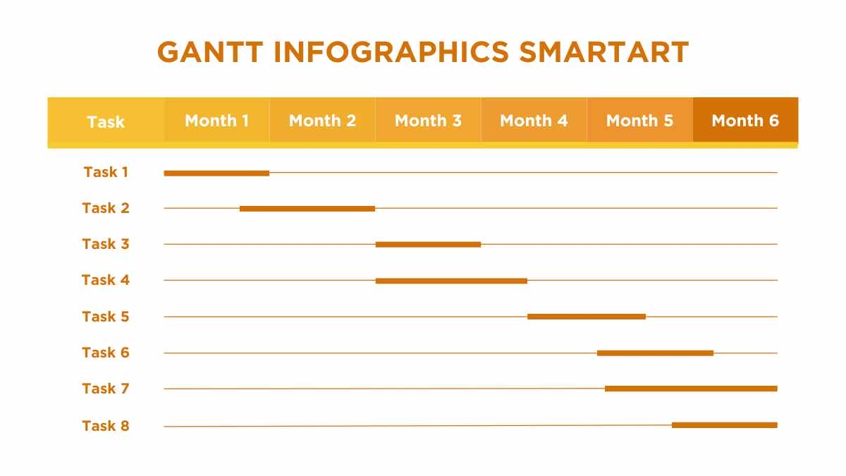 Simple Gantt Infographics SmartArt - slide 2