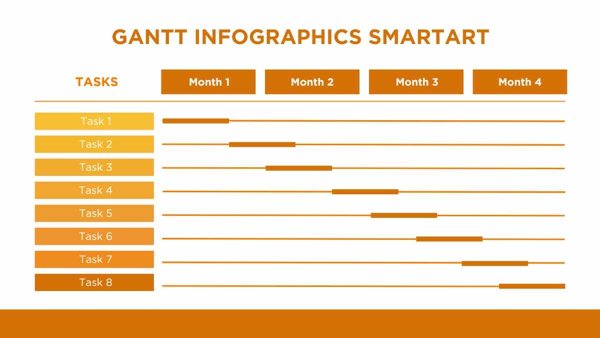 Simple Gantt Infographics SmartArt - slide 3