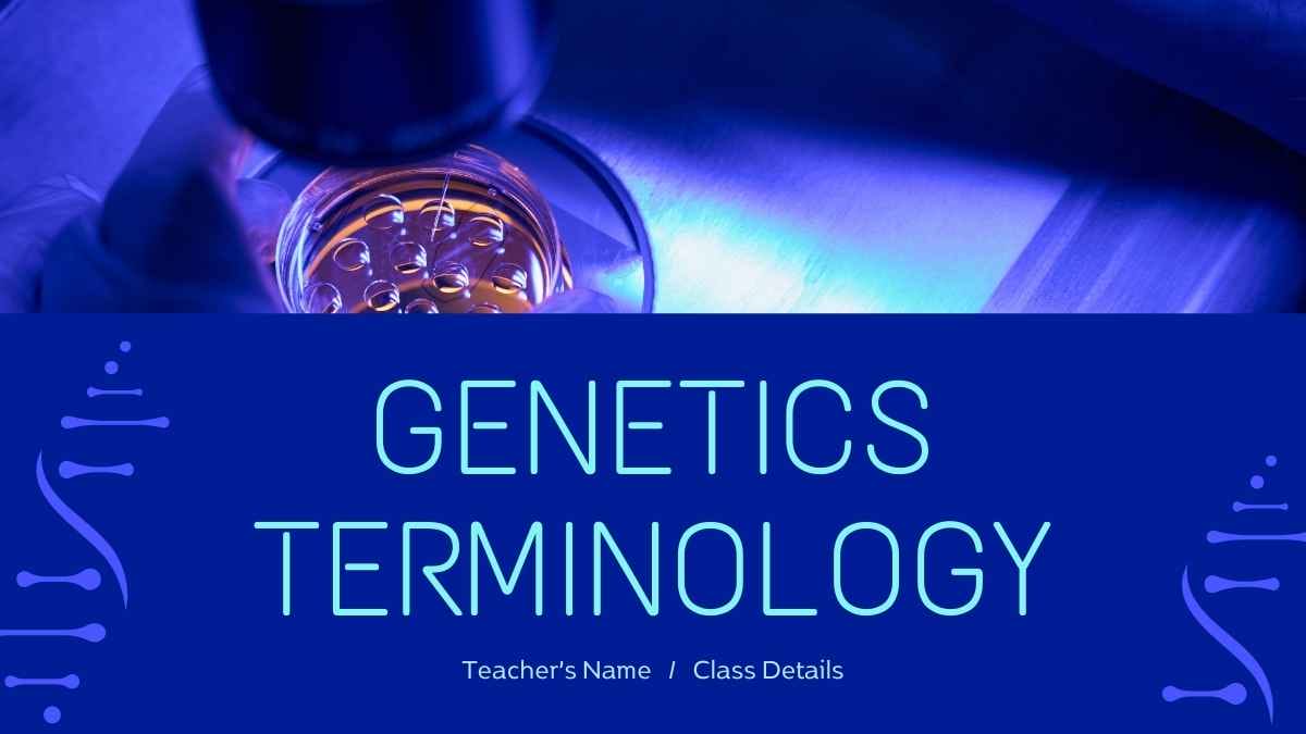 Simple Genetics Terminology Slides - slide 1