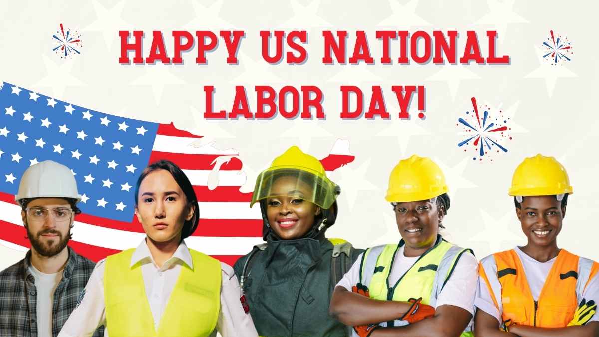 Simple Happy US National Labor Day! - slide 1