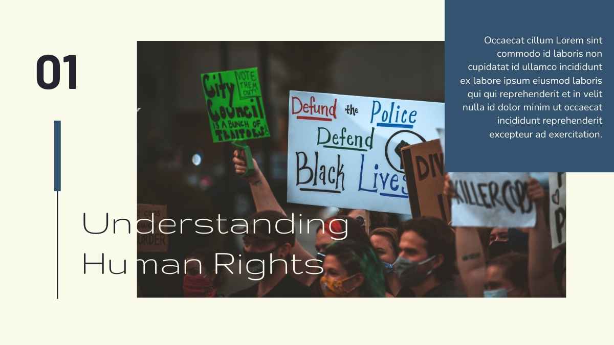 Minimalist Human Rights Advocacy Campaign - slide 3