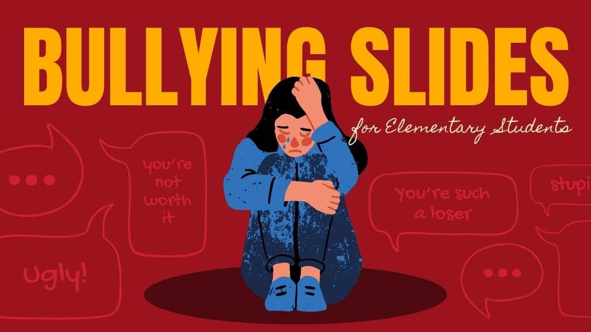 Simple Illustrated Bullying Slides for Elementary Students - slide 1